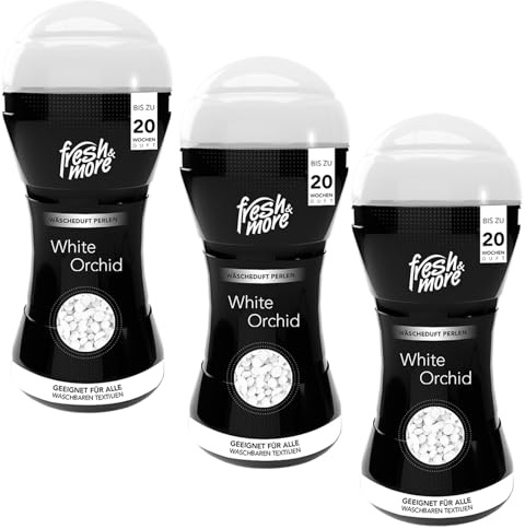 Fresh & More Wäscheduft Perlen Kleidungs-Parfüm Für Die Waschmaschine (3x 210g) White Orchid