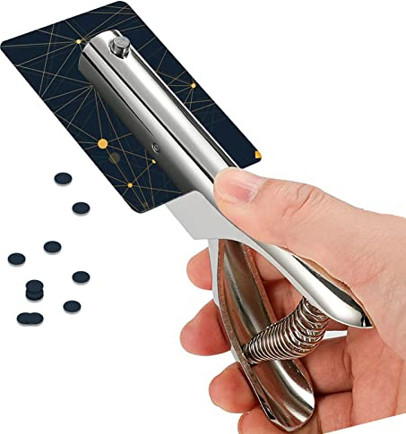 Enhålslag 5 cm räckvidd djup hals kraftig hålslag zinklegering silver lång hålslag 1/4 tum hål handhållet läder hålslag för klippbok flik papper ID-kort PVC-kort emblem foton