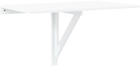 vidaXL Tavolino Muro Pieghevole Bianco Lucido 100x60x56 cm Multistrato