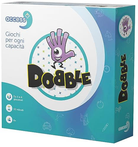Asmodee Dobble Access + Brettspiel für Menschen mit kognitiven Beeinträchtigungen, 1-4 Spieler, 6+ Jahre, Italienische Ausgabe