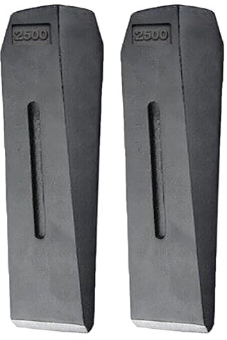 SPARES2GO Log Splitting Wedge Chisel Wood Fire Timber Splitter Maul Spike (2.5KG 6lb, 10, Pack of 2)