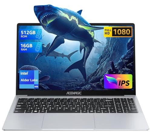 ACEMAGIC Newest 15.6 Laptop for Students and Business,Quad-Core N-97 Processor Up to 3.6GHz(Beat N5095) laptop computer,16GB DDR4 512GB SSD Notebook Computers with Metal Body Support WiFi, BT5.0