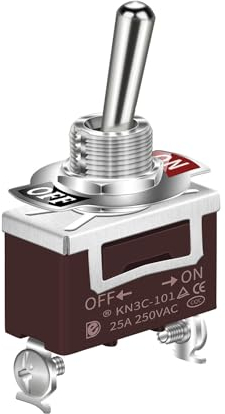 Kippschalter ON-OFF 15A/250V 2 Positionen mit Schraubkontakten, Schalter