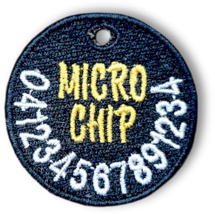 Katzemarke Klein Personalisiert mit Name in Runder Form - Namensschild für Katze Halsband - Anhänger Marke für Katze kleine Hunde - Adressanhänger Katzenhalsband - Microchip Custom Cat Tag for Collar