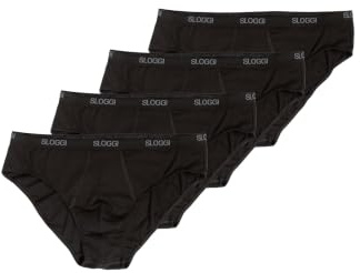 Sloggi Slip Bassi Uomo Men Basic Mini 4P, Nero 7