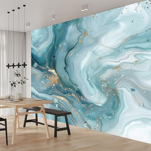 Fototapete Marmor Malachit 400x280 cm Tapete Wandtapete Wanddeko Design Mustertapete Wand Dekoration Wohnzimmer Schlafzimmer Büro Flur