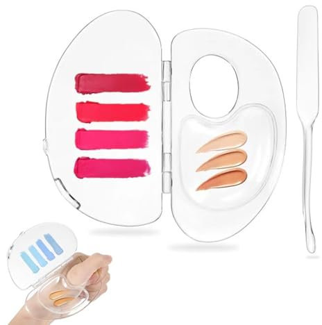 Yeomju 2 Stück Makeup Mixing Palette Kann Flüssige Foundation Speichern, Make Up Mischpalette, Acryl Palette, Pigment Transparente Makeup Palette Für Foundation Make up