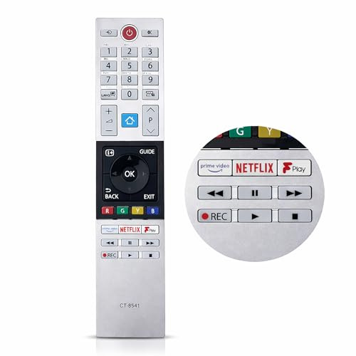 Boulton CT-8541 CT8541 Remote Control for Toshiba Smart TV – CT8541 TV Remote Toshiba Controller for SmartTV UHD HD LCD LED Television - CT 8541 Controller