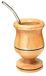 Matero Argentino Tradicional, Calabaza de Yerba Mate con Bombilla, Mate de Madera Tallado a Mano, Regalo para Argentino, Gourd Cup