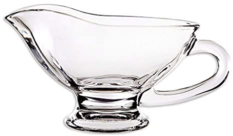 Gravy Boat Transparent Gravy Boat Glass Gravy Boat with Handle Gravy Boat, Used for Salad Dressing, Milk, Broth, Suitable for Home Kitchen Sauce Container(200ml)