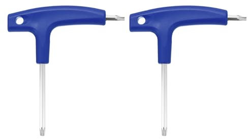 sourcing map 2pcs Golf Spike Wrench T20 T25 Golf Torque Wrench Stainless Steel Golf Head Adjustment Tool Golf Driver Torque Tool with Plastic Handle for Golf Club Driver Shaft Adapter, Blue