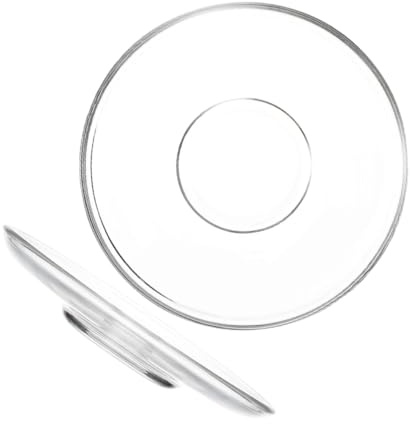 TIDTALEO Soucoupes Légères et Portables Lot de 2 Rondes en Verre Transparent pour Servir des Snacks pour Tasse à Thé Lors D'événements Formels