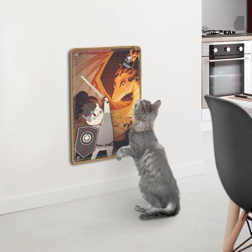 CanadianCat Company | Kratzteppich für Katzen - Sir-Scratch-a-Lot | 60 x 40 cm | Bodenläufer, Wandteppich, Wandbefestigung