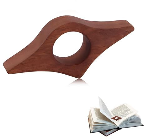 Yeenano Marca Paginas Libros,Marcadores Páginas de Madera, Soporte para Página de Libro,Accesorios Libros Separador de Paginas Accesorios Lectura Marcadores de Pulgar para Amantes de Los Libros