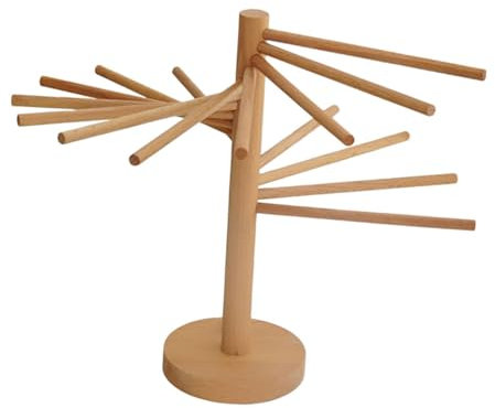 FUNNETOYU Spaghetti Dryer Rack Fast Drying Pasta Holder Stand Wooden Pasta Drying Rack Modern Kitchen Accessory
