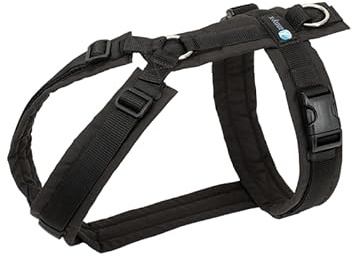 Anny-X Brustgeschirr Fun Schwarz-Schwarz | Hundegeschirr Größe XS (Brustumfang 43-52 cm)