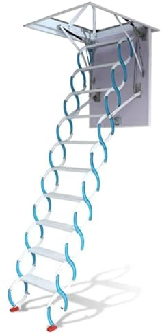 ROSEEONNE Ladder a soppalco telescopico a soppalco di Carbonio a soppalco la Scala Pieghevole a Scomparsa può Essere utilizzata all'Interno e all'Esterno