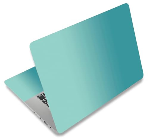 Mibbxea 15-15,6 Zoll Laptop Skin Sticker, Wiederverwendbare Vinyl Aufkleber Film Abdeckung für 13 13,3 14 15,4 Zoll Laptops & Netbooks, Kratzfest, Staubdicht, Wasserdicht (093 Ozeanblau - Farbverlauf)