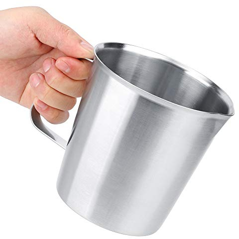 WGFOIP Milk Frother Cup 1000ml de Acero Inoxidable Jarra Jarra de Leche con Escala para Cappuccino Latte Latte Art
