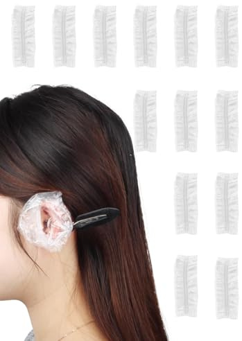 Celtrum 200 copriorecchie per doccia, cuffie usa e getta per doccia, protezioni per le orecchie per doccia, impermeabili, per tinture per capelli, doccia, bagno, salone