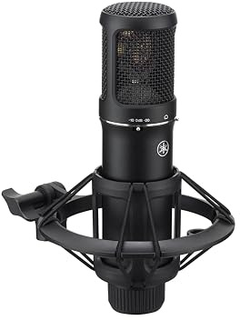 Yamaha Condenser Microphone with Shock Mount, Pop Filter and Mic Stand Adapter, Black YCM705 B
