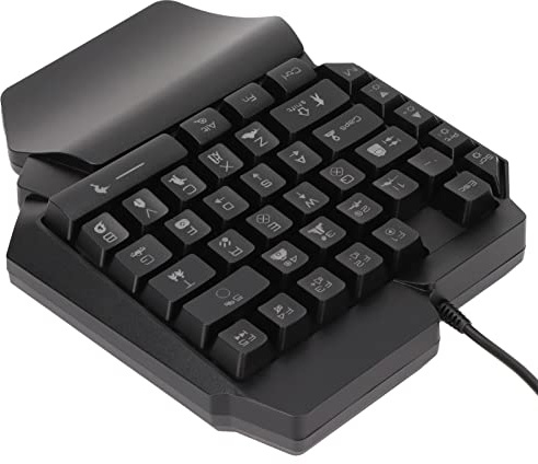 Ausla Einhändige Gaming-Tastatur, Mechanisches Design, Leuchtend, Ergonomisch, Wasserdicht, USB, 39 Tasten