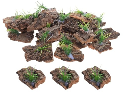 Ipetboom 30 st reptilbark för terrarium och akvarium - 2,16x2,04 tum korkbarkbakgrund - Terrariumdekor - Bakgrund för ödlor, ormar och sköldpaddor