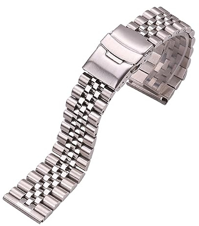 Run Ken Klockarmband I Rostfritt Stål Kvinnor Män Armband 18 Mm 20 22 24 Silver Klockband Rakt Ände Klocktillbehör(18mm)