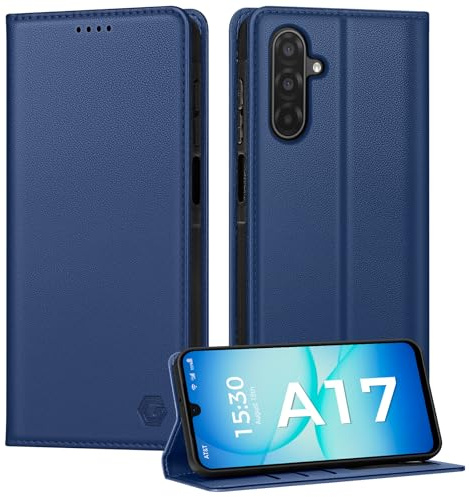 Kirnntca Coque pour Samsung Galaxy A17 5G, Housse en Cuir PU Premium Etui à Rabat Pochette de Portefeuille, Blocage RFID Flip Case Étui de Protection pour Samsung Galaxy A17 5G