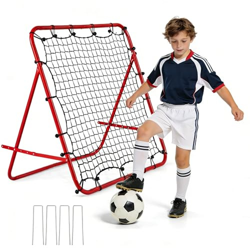 LIFEZEAL Filet de Rebond Football Pliable à Angle Réglable