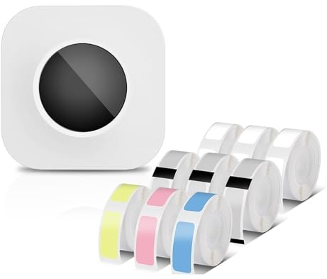 CCZRD Impresora De Etiquetas Portátil Q30S Mini Térmica Etiqueta Autoadhesiva Conexión Inalámbrica Impresión Rápida Nítida Cada Etiqueta(White Set)