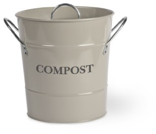 Garden Trading 3.5L Compost Bucket Crafted in Powder Coated Steel | H22 X W25 X D20cm