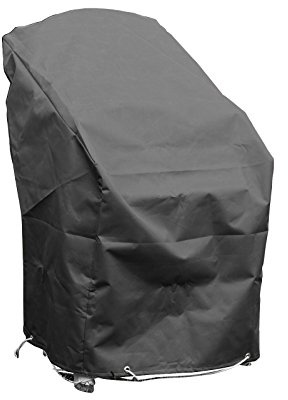 GREEN CLUB Housse de Protection pour chaises de Jardin empilables Haute qualité Polyester L 70 x l 65 x h 70 Couleur Anthracite