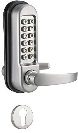 THIRARD - Serratura a Combinazione Meccanica per Serratura da Incasso - Quadro 7 mm - Cromato Opaco - 8.000 Combinazioni - Reversibile Destra/Sinistra - Per Porta Spessore 32 a 55 mm - Grigio