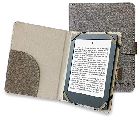 Berfea 7,8 Zoll Schutzhülle für Onyx Boox, Tolino EPOS, Kobo, Cybook Ocean, BIGME S6, Meebook M8/P78, Pocketbook InkPad, MobiScribe Wave, Likebook 7,8 Zoll eReader, Grau