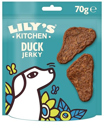 Lily's Kitchen Godis för vuxna hundar 8-pack (8 x 70 g) Duck Mini Jerky med 80% anka