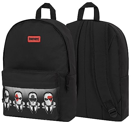 Fortnite Ryggsäck, barnryggsäck för skola, sport, resor, officiella varor, Svart, en storlek