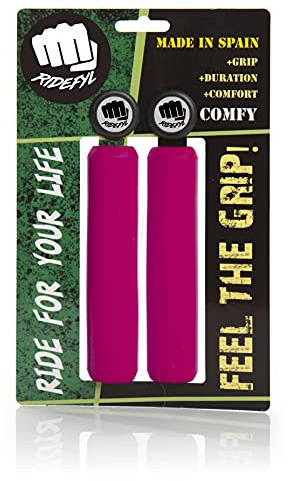 Ridefyl Comfy, Puños De Bicicleta MTB Unisex Adulto, Rosa (Pink), 32 Mm