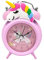 CAM2 Despertador, Despertador Infantil Einho-rnM Despertador para Niñas Silencioso Despertador sin Tic Tic, Despertador Rosa Cuento de Hadas para
