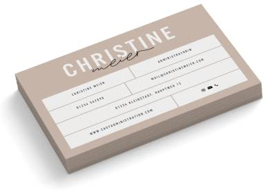Visitenkarten personalisiert | Design Administratorin | 1-seitig | Querformat | Menge + Farbe + Papier zur Auswahl | selbst gestalten | hochwertiger Druck | 350 g Qualitätsdruck (Orange, 1000 Stück)