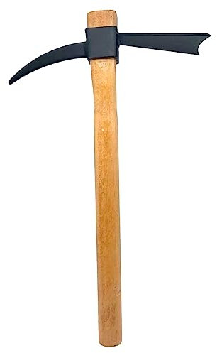 Acan Tradineur - Azada de Metal Doble con Pico - Mango de Madera - Herramienta para Jardin - 36 x 6 x 12 cm - Modelo Aleatorio