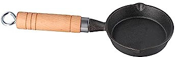 Leadigol Mini Sartén de Hierro Fundido Antiadherente para Huevos Fritos, Gas, Camping, Hogar, Cocina, Pequeña Sartén para Tortilla