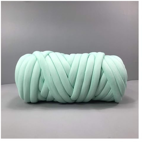 Chunky Yarn 1000g Super Chunky Strickdecke Garn Veganer Zopf Weiche Decke Garnarm Strick Teppich Teppiche Decke Decke Garn Riesengarn für Decken, Häkeln, Bohnen Paste. (Color : Mint)