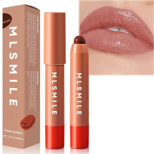 Moisturizing Tinted Lip Balm for Women - Hydrating and Long Lasting Lip Treatment with Nutritious Cream - Lip Skin Care and Color