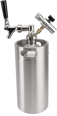 de cultivo de barril, dispensador de cerveza de barril de acero inoxidable de 3,6 l, grifo de barril de calibre 60 PSI, dispensador doméstico de fácil operación para fiestas