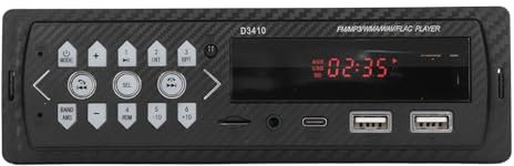 Lecteur Autoradio Simple Din, Lecteur Multimédia de Voiture, Prise en Charge du Disque U AUX, Carte Mémoire Bluetooth HD, Musique sans Perte, Lecteur de Voiture USB