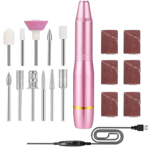 Taladro de uñas, Taladro de uñas,Kit de taladro de uñas portátil | Herramienta para el cuidado de pies y manos, herramientas de manicura y con puntas de uñas, conjunto