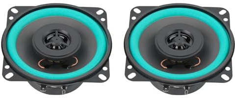 2 St Bilstereohögtalare 4 Tum 100W Bilstereohögtalare Bildiskanthögtalare Bilhögtalare Fordonsdörr Musikljudhögtalare Svart Grön