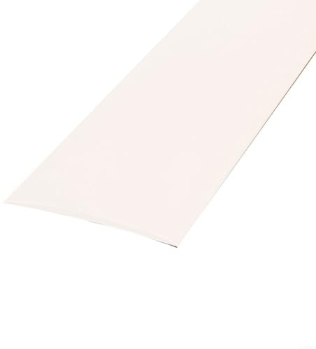 CNANRNANC Selbstklebend Vinyl Übergangsleiste Bodenleiste Fußböden Abdeckleisten Holzmaserung Abdeckleisten Für Fußböden Übergangsleisten Laminat Ausgleichsprofil(Weiß)