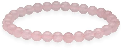 Lebensquelle Plus Kugelarmband | Perlen Armband 6 mm | Hochwertiges Edelsteinarmband | Natur Stein Edelsteinarmband dehnbar
